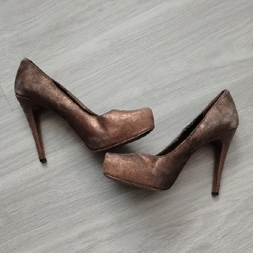 BCBGeneration Metallic Bronze Platform Pumps - image 1